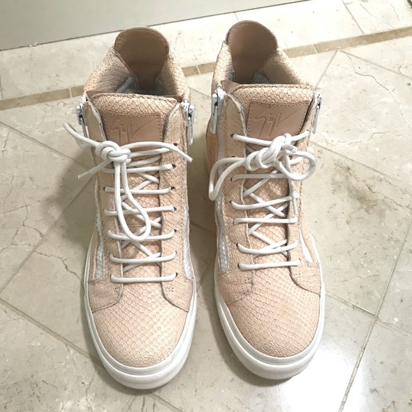 Giuseppe Zanotti Snake Embossed Leather High Top-7.5 - Picture 5 of 6